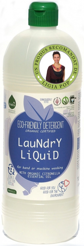 Detergent lichid ecologic pentru rufe albe si colorate lamaie 1L Biolu albe imagine noua responsabilitatesociala.ro