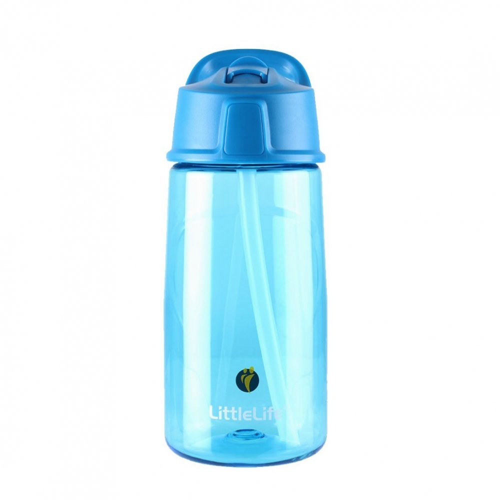 Cana cu pai flip-top tritan 550 ml blue