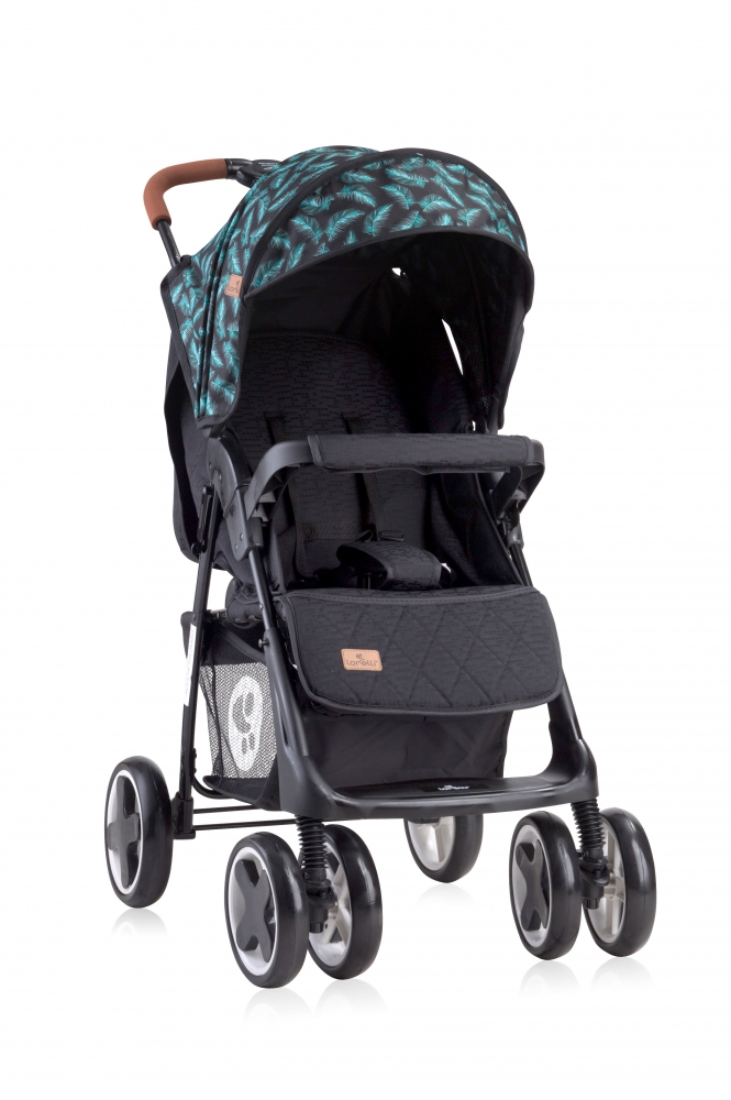 Carucior sport ines cu husa de picioare black leaves
