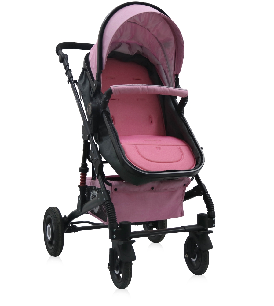 Carucior transformabil 2 in 1 alba pink