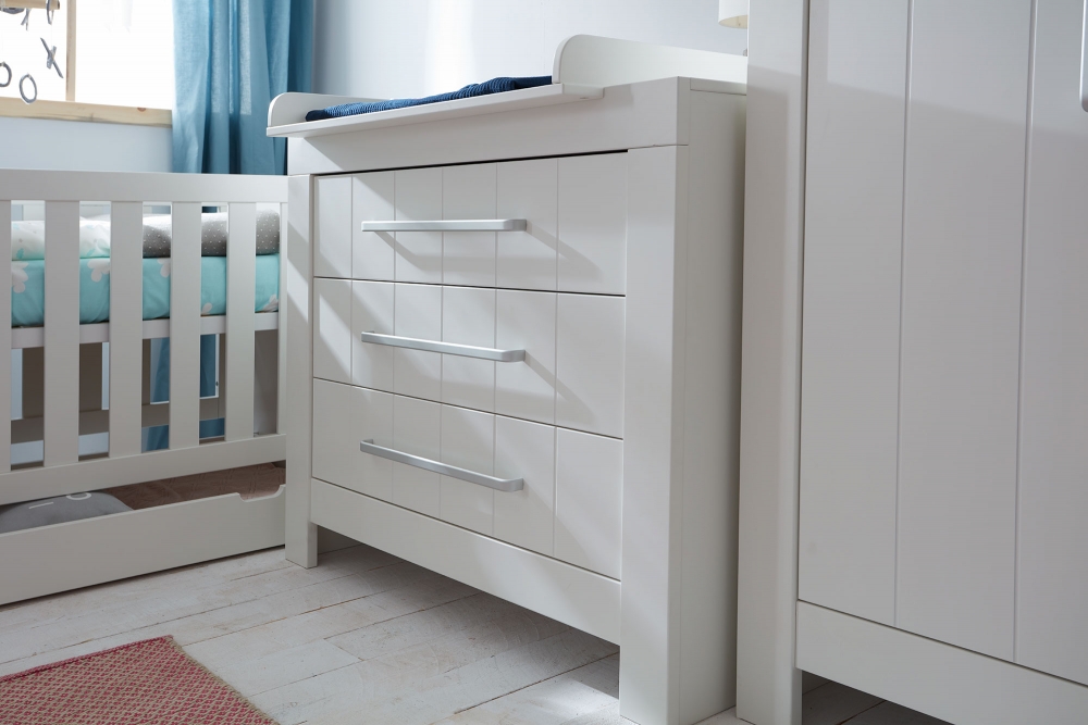 Comoda cu 3 sertare pinio calmo mdf gri