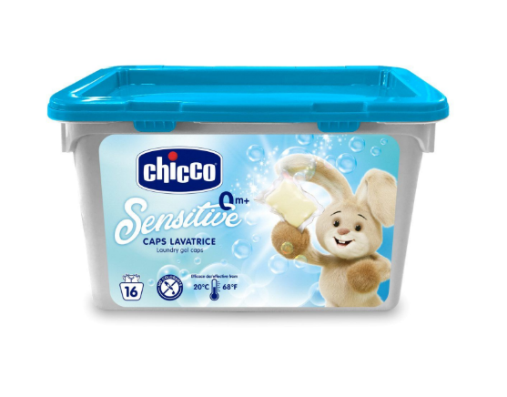 Detergent hipoalergenic pentru haine capsule cu gel 16 bucati Chicco 0luni+ 0luni+ imagine noua responsabilitatesociala.ro