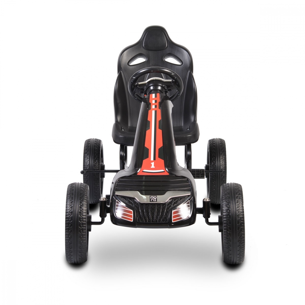 Kart cu pedale si roti din cauciuc EVA Olympus Black MONI imagine noua