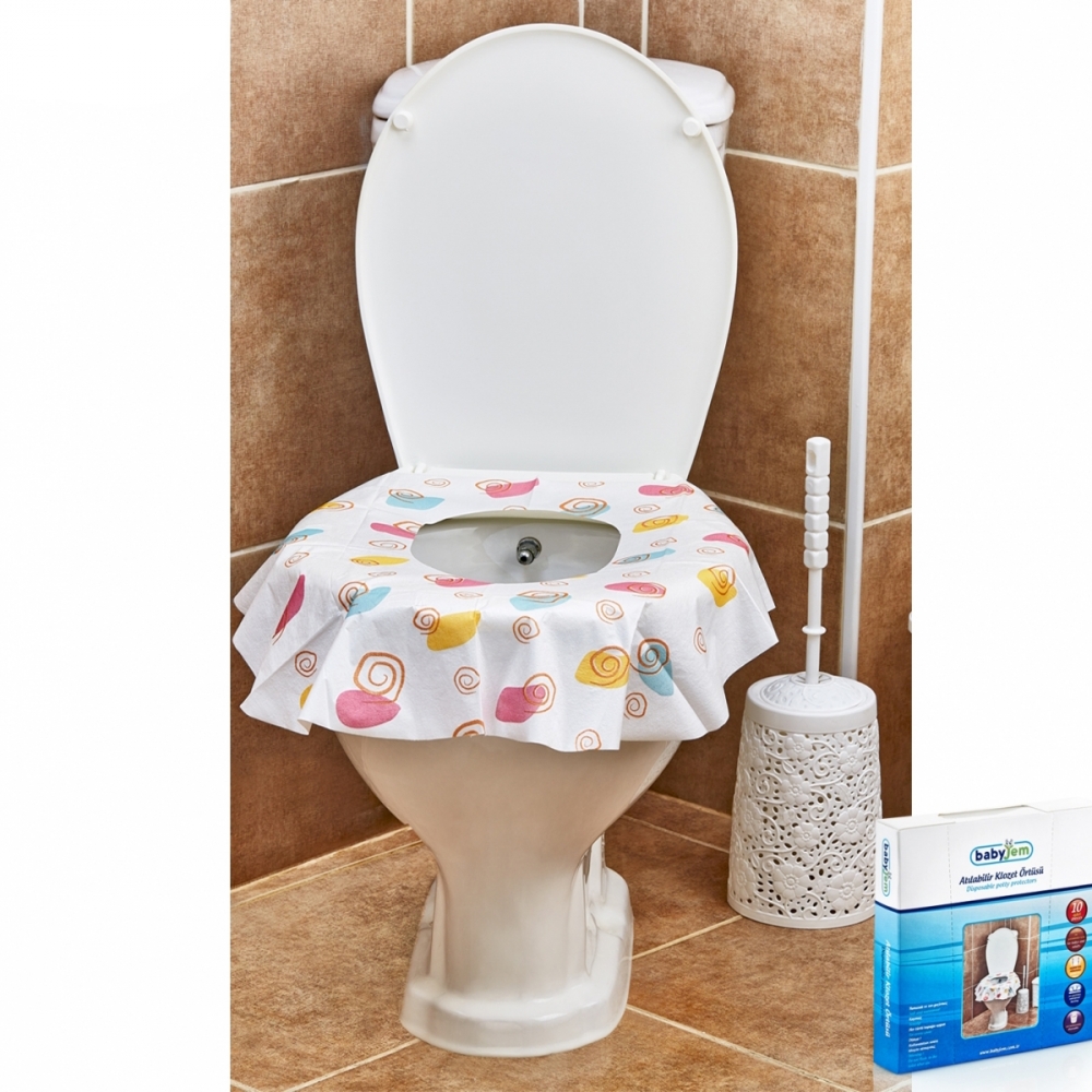 Set 10 protectii igienice de unica folosinta pentru colac toaleta BabyJem BabyJem imagine noua responsabilitatesociala.ro