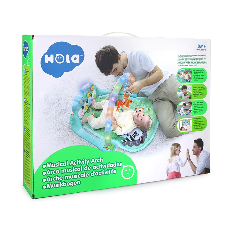 Salteluta de joaca interactiva pentru bebelusi Hola Toys imagine 2022