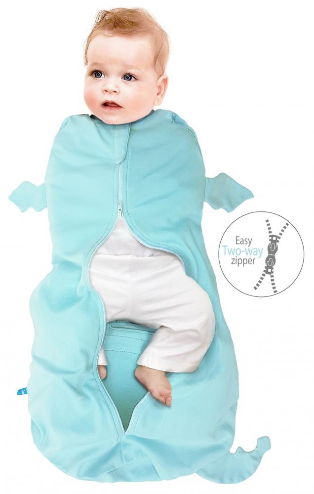 Sac de dormit fun animal 2 in 1 dragon sky blue 3-6 luni wallaboo
