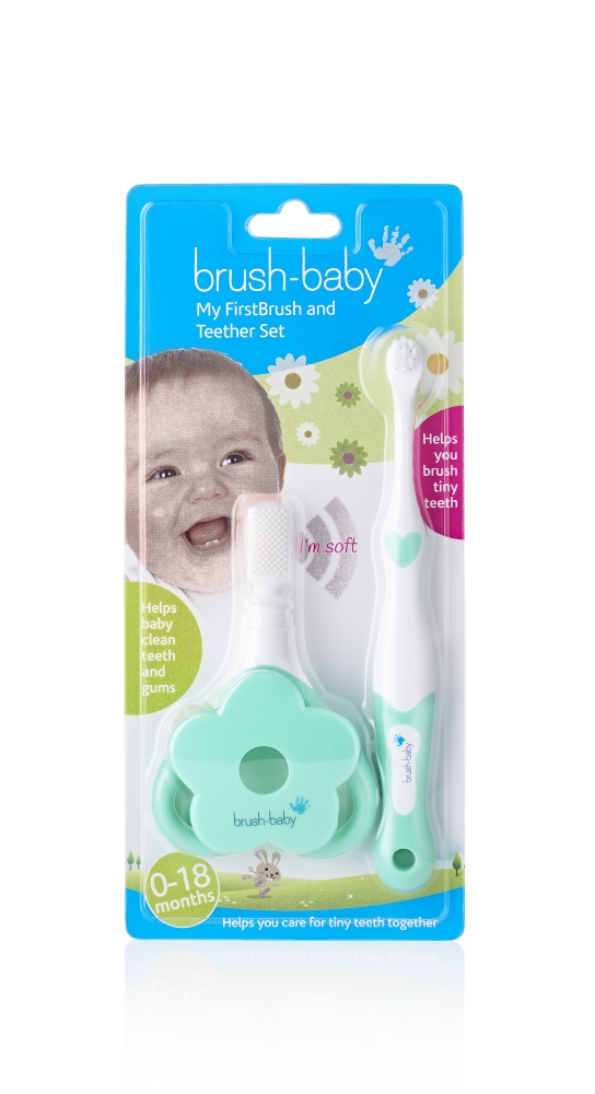 Set prima mea periuta si prima mea suzeta pentru igiena orala 0-18 luni Brush Baby (0-18 imagine noua responsabilitatesociala.ro