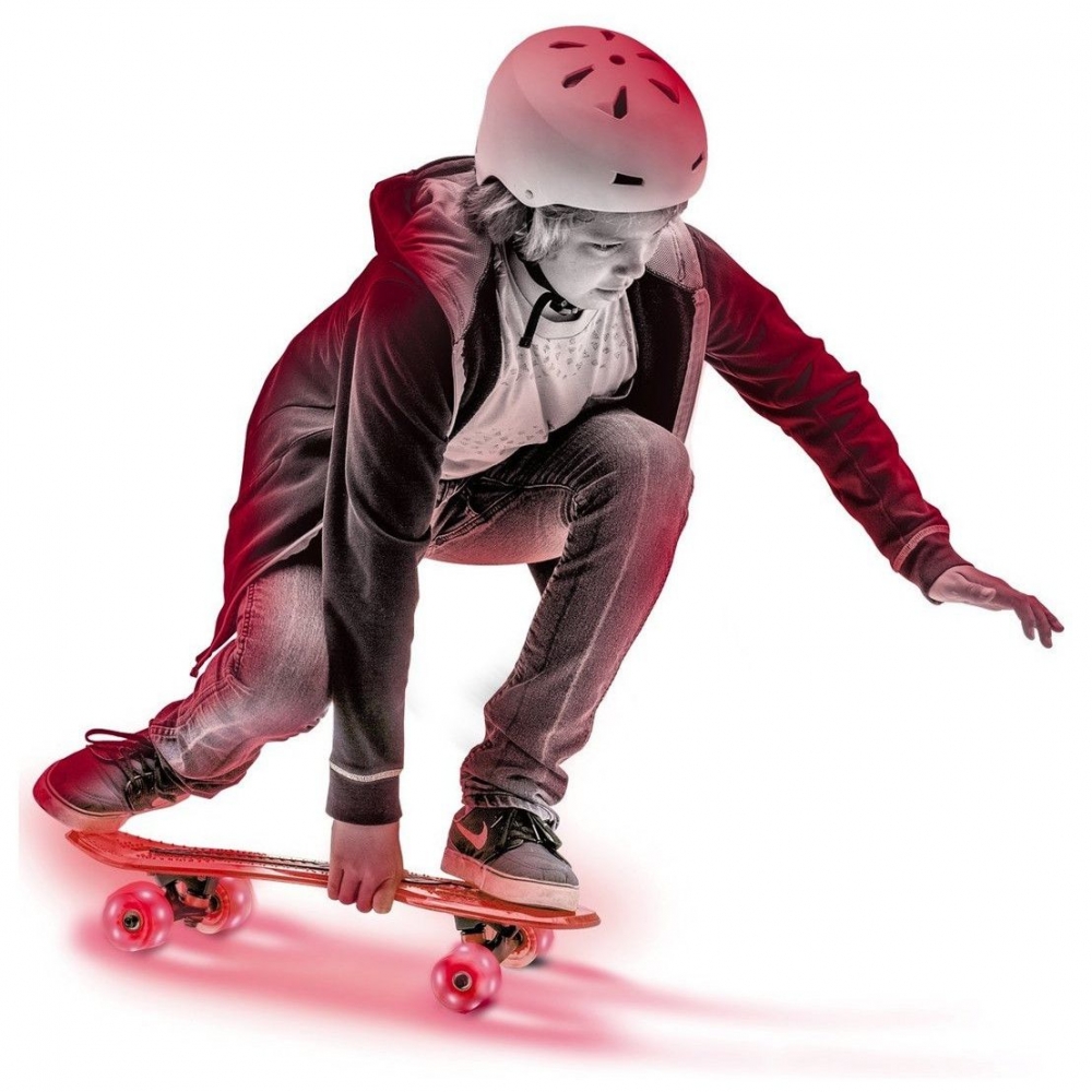 Skateboard Neon Cruzer Yvolution cu led Red