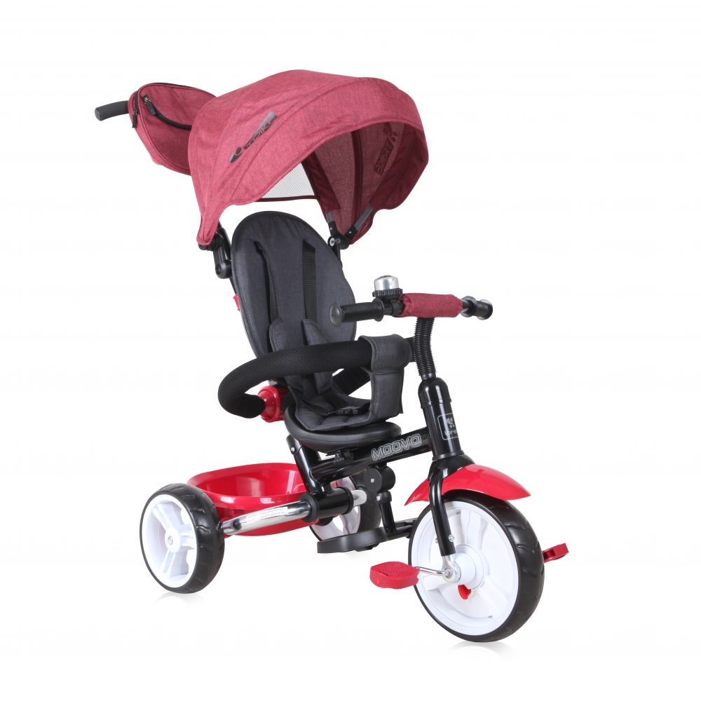 Tricicleta multifunctionala moovo red black luxe