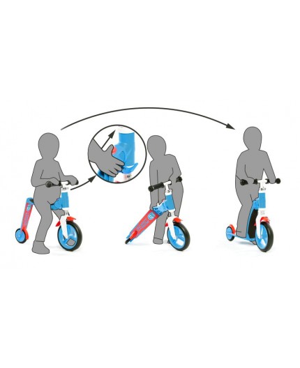 Trotineta copii transformabila 2 in 1 Scoot Ride Highwaybaby+ albastruportocaliu - 2