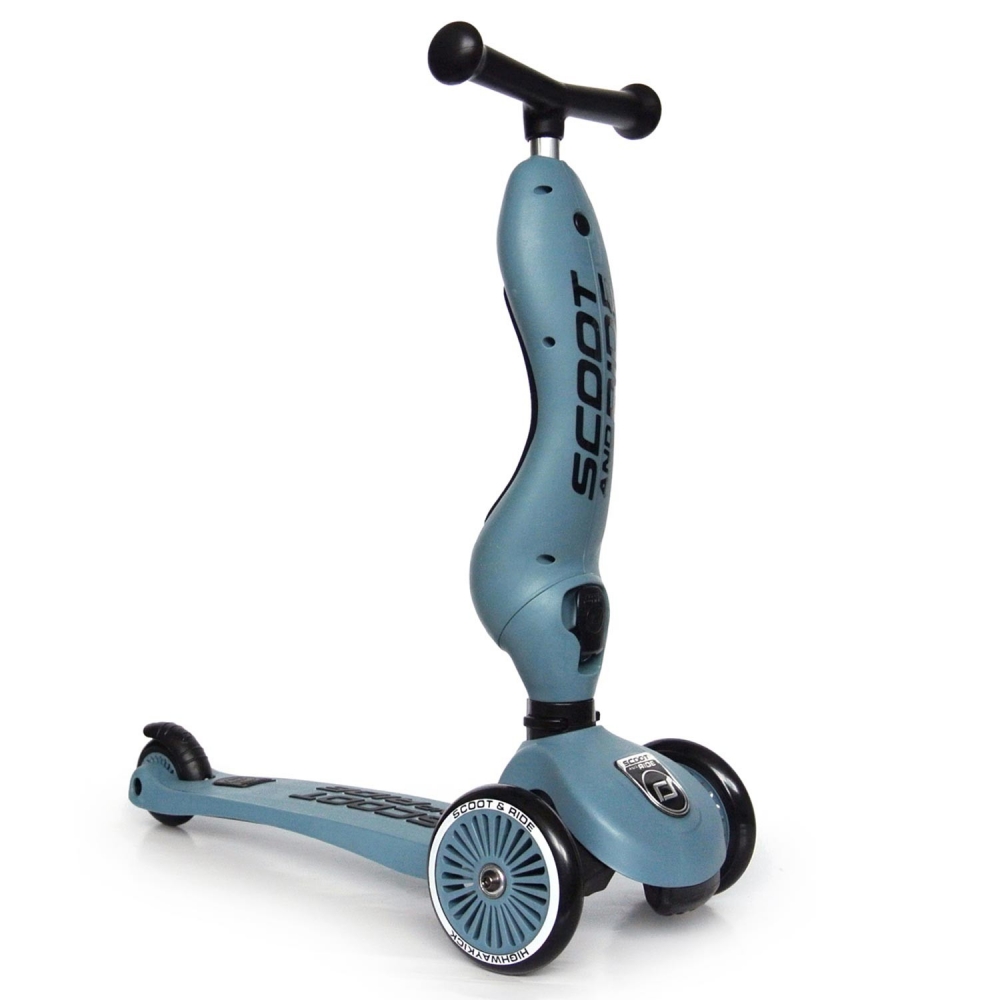 Trotineta copii transformabila 2 in 1 Scoot Ride HighwayKick 1 Steel