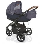 Carucior multifunctional 2 in 1 cu cadru negru Espiro Next Manhattan 203 Oregon Navy 2019