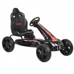 Kart cu pedale si roti din cauciuc EVA Monte Carlo Black
