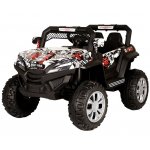 Masinuta electrica cu 2 locuri si suspensii Jumbo Jeep White graffiti