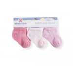 Set 3 perechi sosete scurte pentru bebelusi 1-2 ani Solid Pink