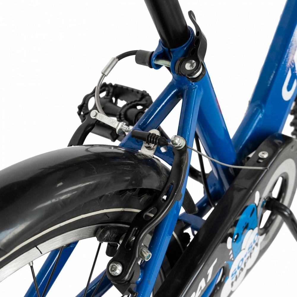 Bicicleta Carpat C2001C 20 V-Brake cu cosulet 7-10 ani albastrunegru - 2