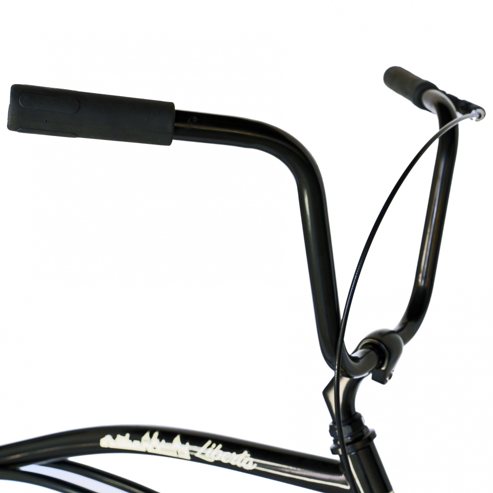 Bicicleta City 26 Carpat Liberta C2693A cu cadru de otel negrucrem - 1