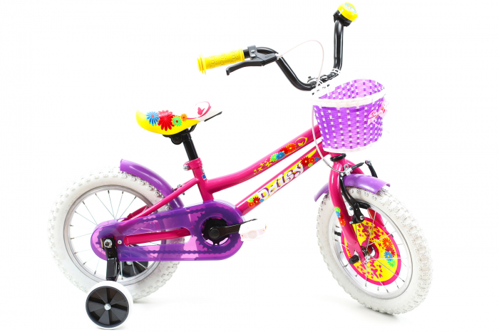 Bicicleta copii Dhs 1402 roz 14 inch DHS