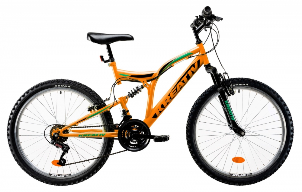 Bicicleta copii Kreativ 2441 portocaliu 24 inch 2441 imagine 2022 protejamcopilaria.ro