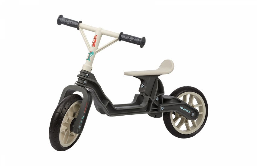 Bicicleta copii fara pedale ergonomica Polisport Bb gri crem 12 inch nichiduta.ro imagine noua