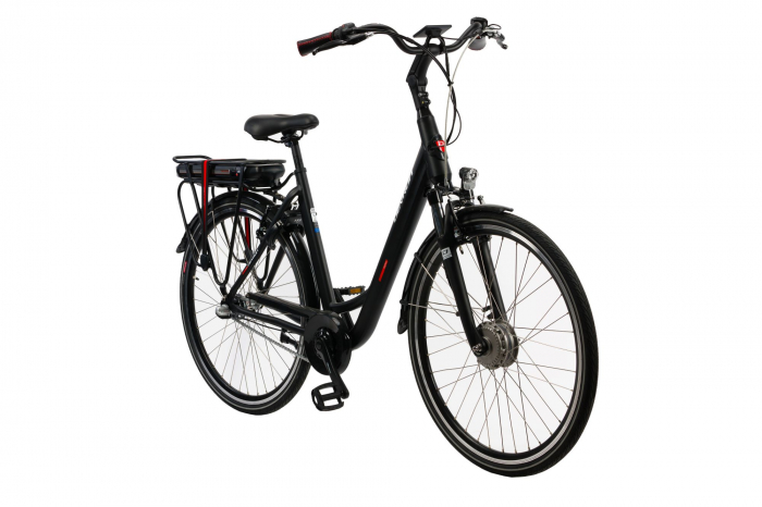 Bicicleta electrica Devron 28124 M negru mat 28 inch