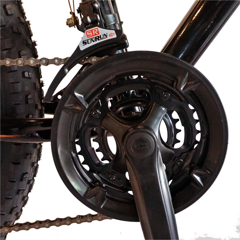Bicicleta Fat Bike Carpat Hercules 26 C2619B cadru otel frane mecanice disc negrurosu