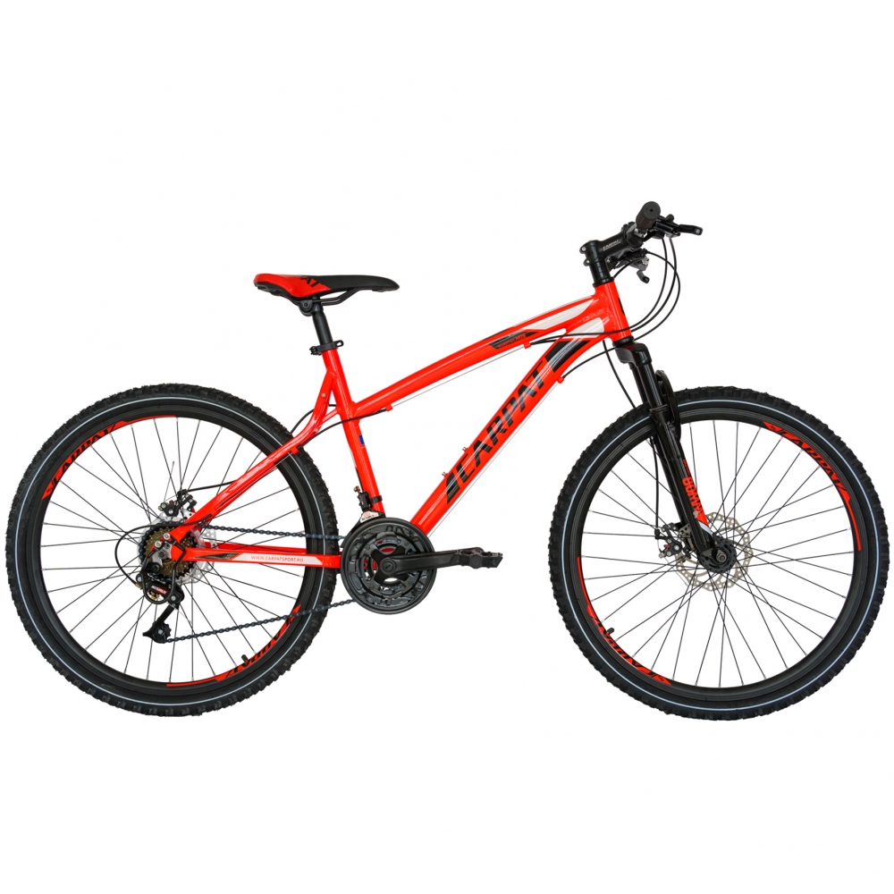 Bicicleta Mtb-Ht 26 Carpat Thunder C2654A cadru aluminiu culoare portocaliunegru