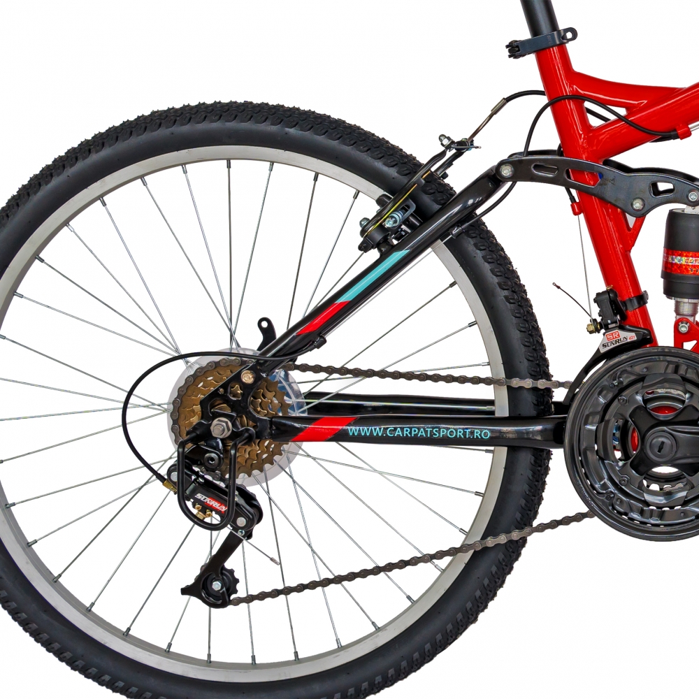 Bicicleta Mtb Velors 2060A roata 20 frana V-Brake 7-10 ani rosunegru