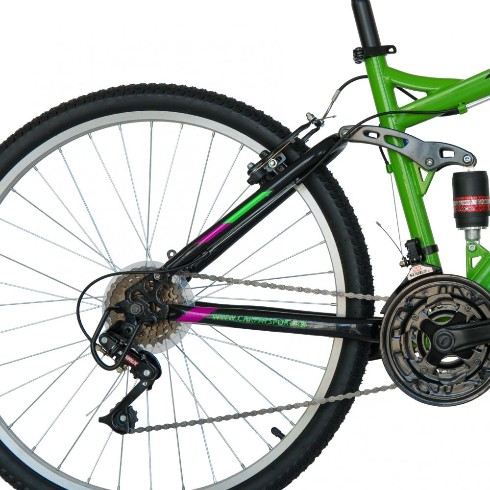 Bicicleta Mtb Velors 2060A roata 20 frana V-Brake 7-10 ani verdenegru