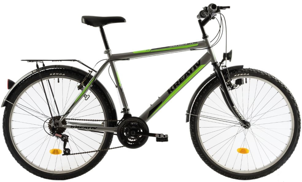 Bicicleta oras Kreativ 2613 M gri verde 26 inch Kreativ imagine noua