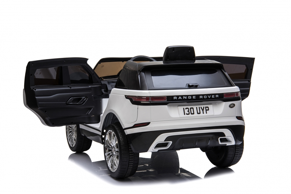 Masinuta electrica Range Rover Velar cu scaun de piele white electrică imagine 2022 protejamcopilaria.ro