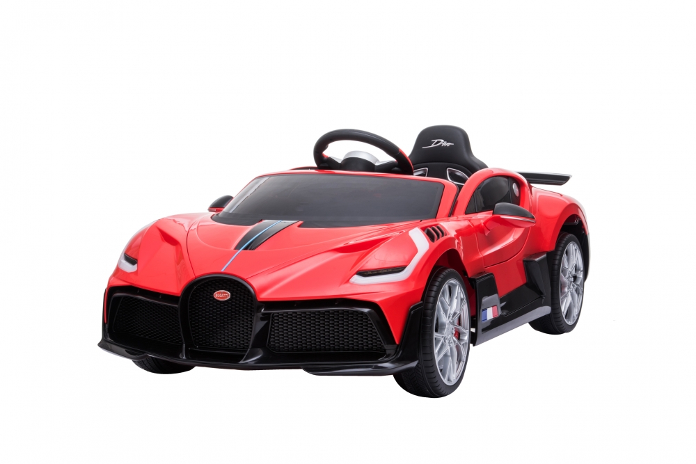 Masinuta electrica cu roti din cauciuc si scaun piele Bugatti Divo Red - 3