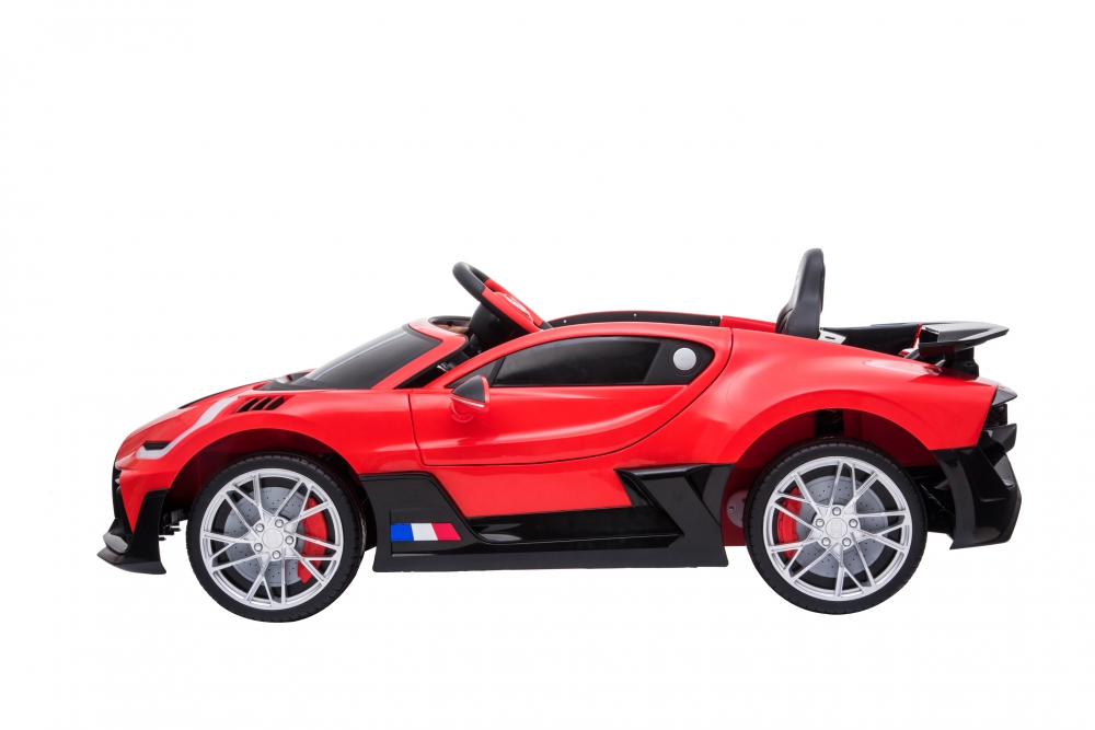 Masinuta electrica cu roti din cauciuc si scaun piele Bugatti Divo Red - 4