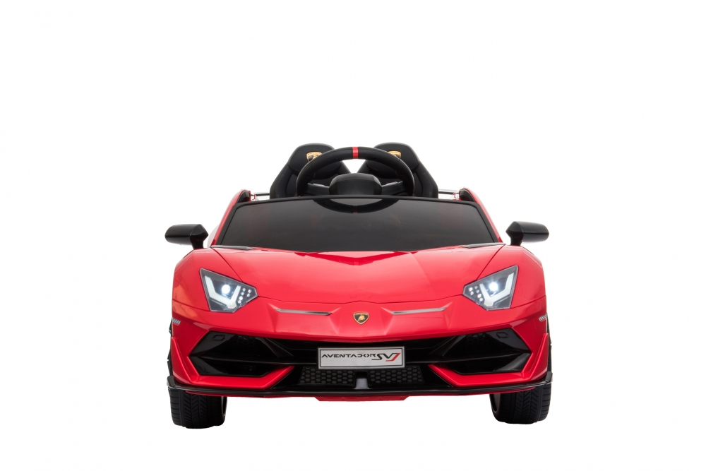 Masinuta electrica cu scaun din piele si roti EVA Lambourghini Aventador Red Lamborghini imagine noua
