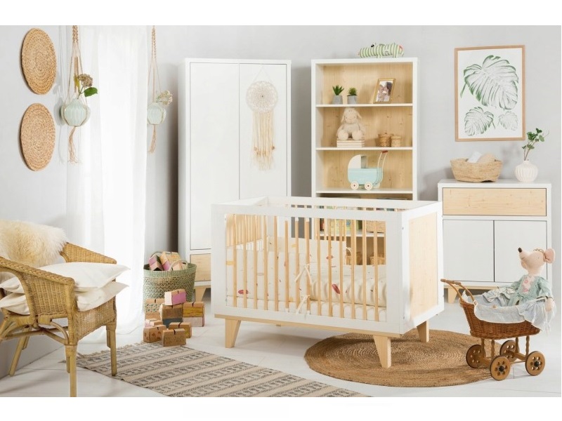 Mobilier camera copii si bebelusi Lydia alb natur - 7