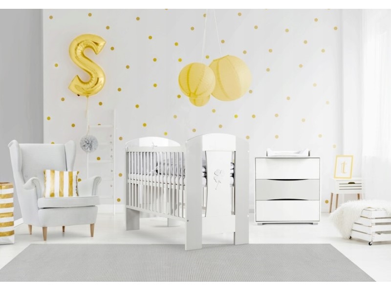 Mobilier camera copii si bebelusi Nati alb gri - 5
