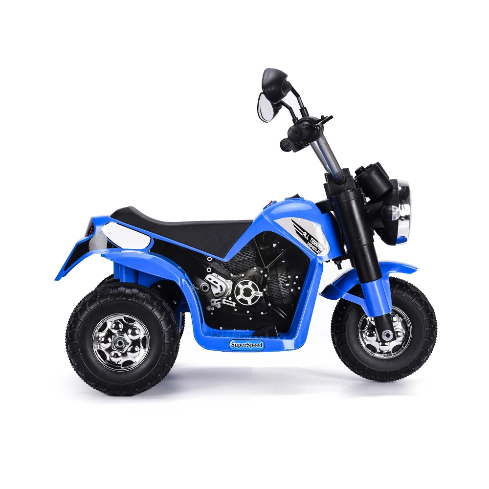 Motocicleta electrica cu scaun din piele Nichiduta Mini 6 volti Blue - 1