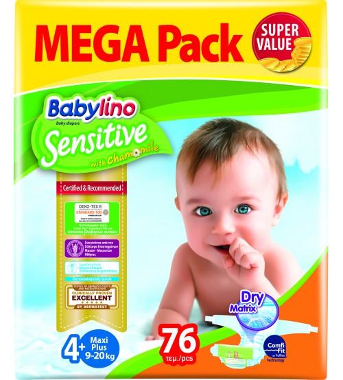 Scutece Babylino Sensitive Megapack Maxi N4+ 76 buc Babylino imagine noua responsabilitatesociala.ro