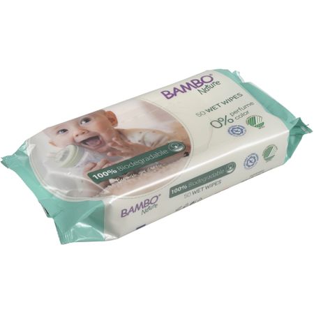 Servetele umede biodegradabile Bambo Nature 20×17 cm 20x17 imagine noua responsabilitatesociala.ro