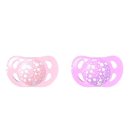 Suzete mini 0-6 luni pastel pink purple twistshake