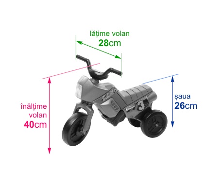 Tricicleta fara pedale Enduro Mini verde-verde imagine