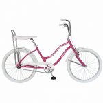 Bicicleta City 26 Carpat Liberta C2694A cu cadru de otel fucsia/alb