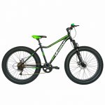 Bicicleta Fat Bike Velors V2605A cadru otel 6 viteze negru/verde