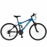 Bicicleta Mtb Velors 2460A roata 24 frana V-Brake albastru/negru