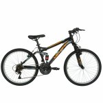 Bicicleta Mtb Velors 2460A roata 24 frana V-Brake negru/portocaliu