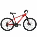 Bicicleta de munte Velors 2410A 24 frana disc 21 viteze rosu/alb