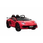 Masinuta electrica cu scaun din piele si roti EVA Lambourghini Aventador Red