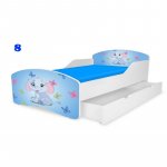 Patut Nobiko Small Rainbow 160x80 cu saltea + sertar