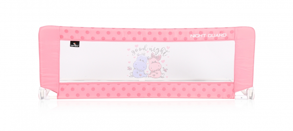 Bariera protectie pat night guard reglabila pink hippo