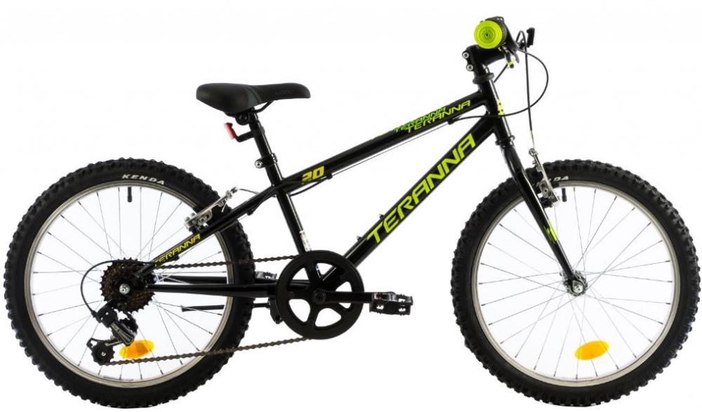 Bicicleta copii Dhs Terrana 2021 negru verde 20 inch